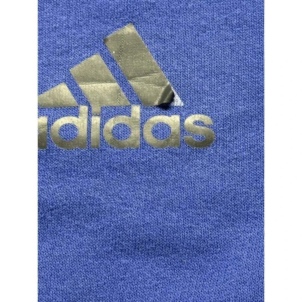 Adidas Blue‎ Hoodie Sweatshirt Men's Medium pullover fleece sweatshirt